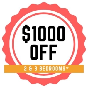 1000 off 2 and 3 bedroom homes