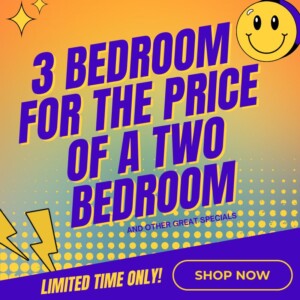 3 bedroom for the price of a 2 bedroom